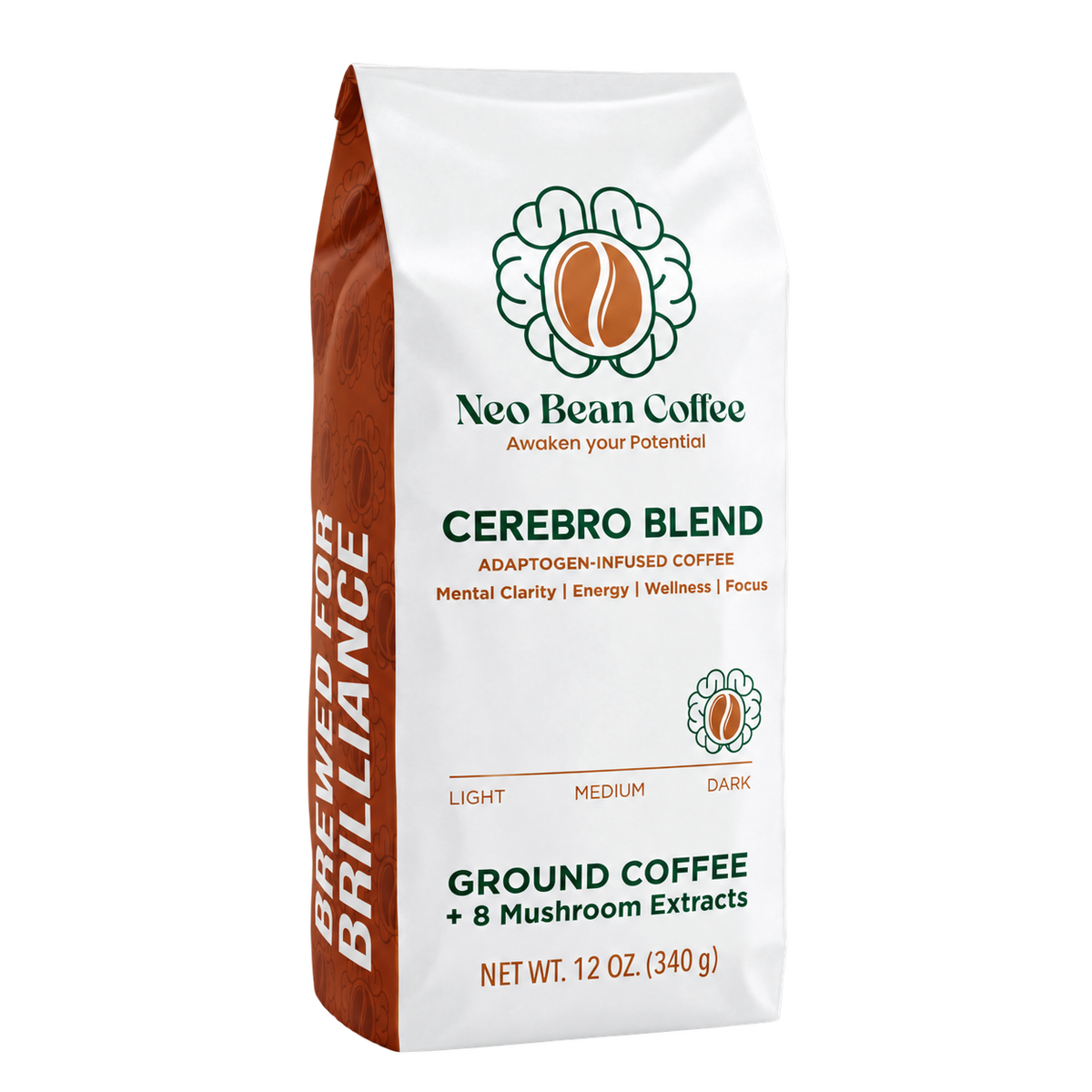 Cerebro mushroom coffee bag