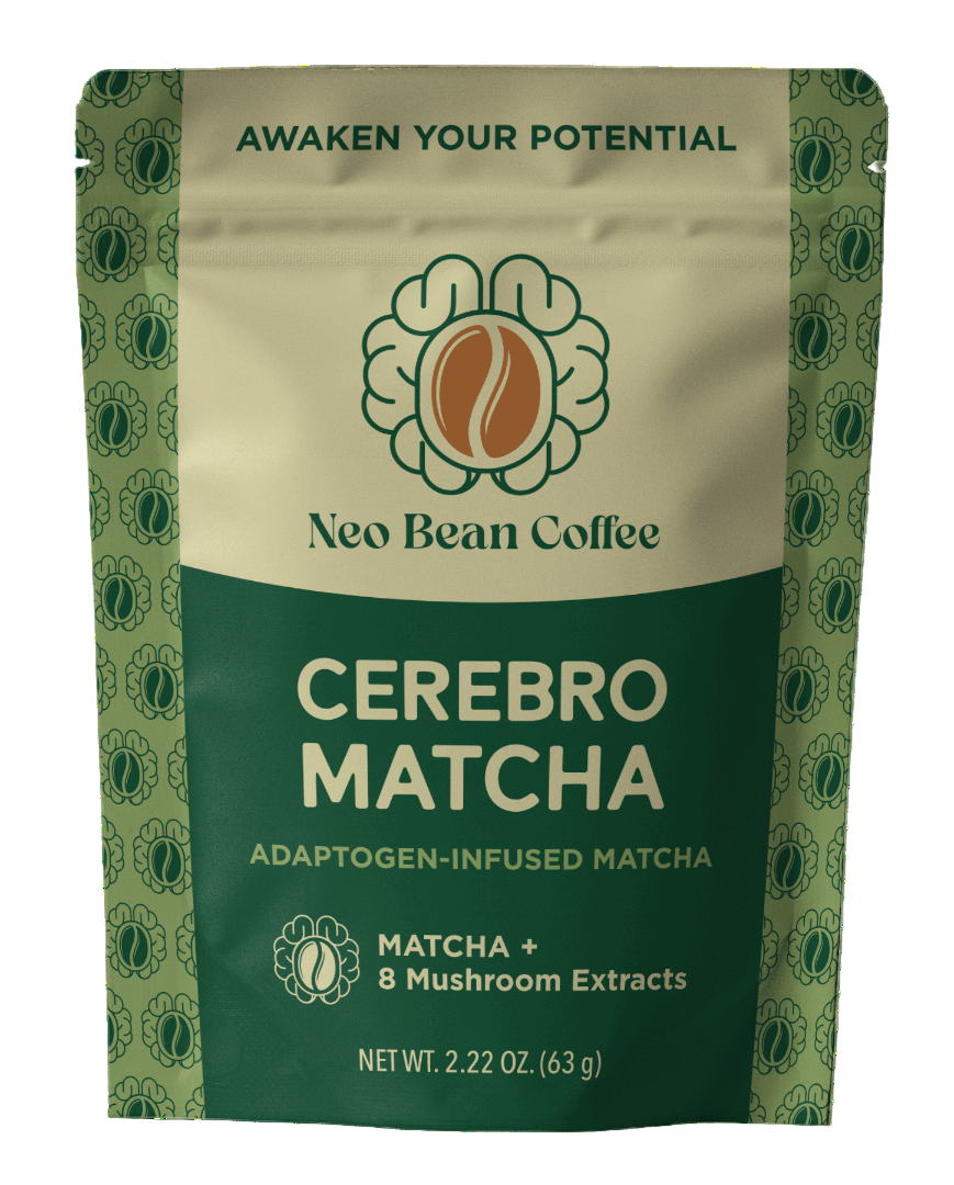 Cerebro mushroom matcha bag